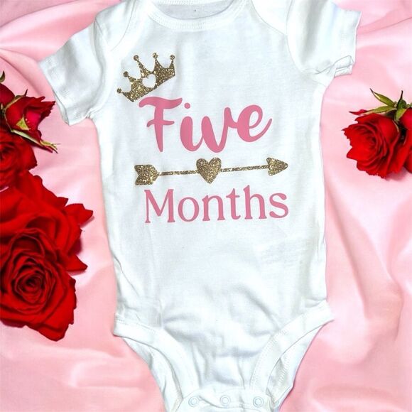๐โPrincess Milestone Onesie โ Choose Your Month! ๐ - Picture 6 of 13